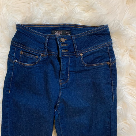 Ci Sono Basics Denim Stacked Waist Skinny Jeans - Picture 4 of 5